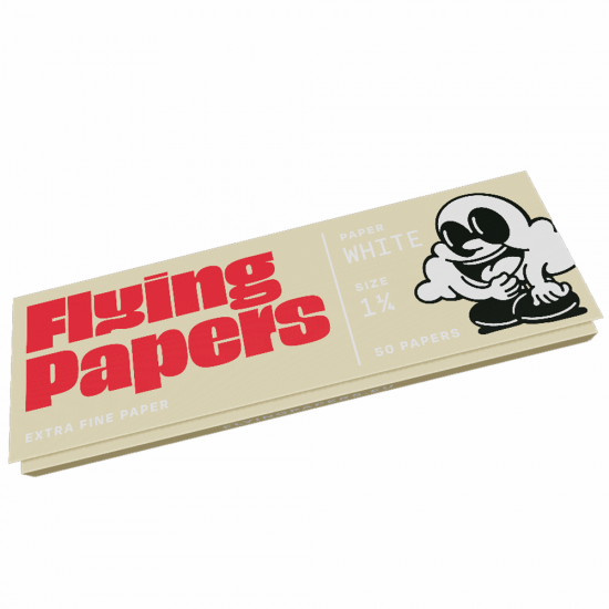Papel Flying 1 1/4 Blanco, librillo de 33 papeles