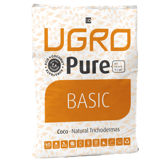 Cocopeat hidratado Pure Basic UGRO 50 litros