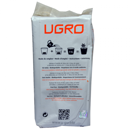 Briqueta de coco deshidratado y comprimido UGro Small 11L 